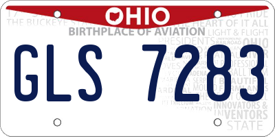 OH license plate GLS7283