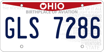 OH license plate GLS7286