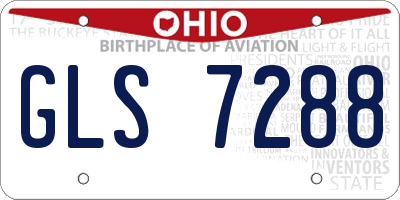 OH license plate GLS7288