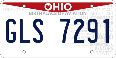OH license plate GLS7291