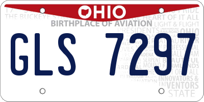 OH license plate GLS7297