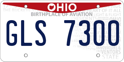 OH license plate GLS7300