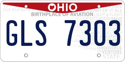 OH license plate GLS7303