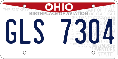 OH license plate GLS7304