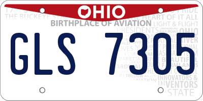 OH license plate GLS7305