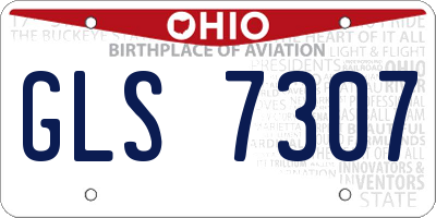 OH license plate GLS7307