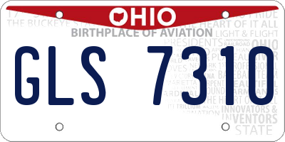 OH license plate GLS7310