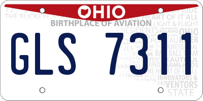OH license plate GLS7311