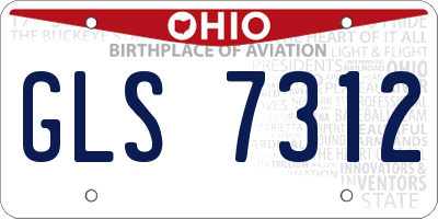 OH license plate GLS7312