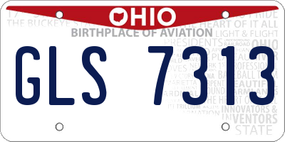 OH license plate GLS7313