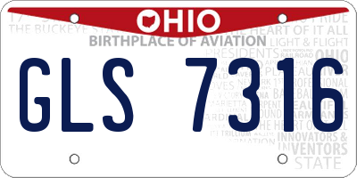OH license plate GLS7316