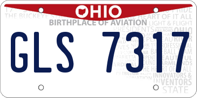 OH license plate GLS7317