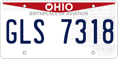 OH license plate GLS7318