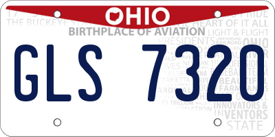 OH license plate GLS7320