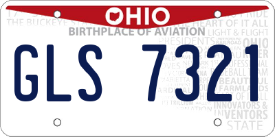 OH license plate GLS7321