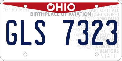 OH license plate GLS7323
