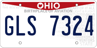 OH license plate GLS7324