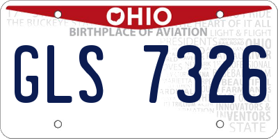 OH license plate GLS7326