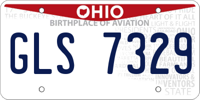 OH license plate GLS7329