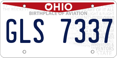 OH license plate GLS7337