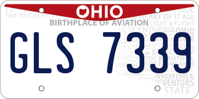 OH license plate GLS7339