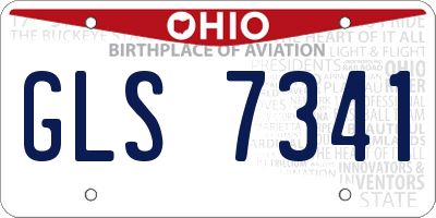 OH license plate GLS7341