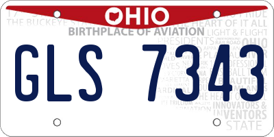 OH license plate GLS7343