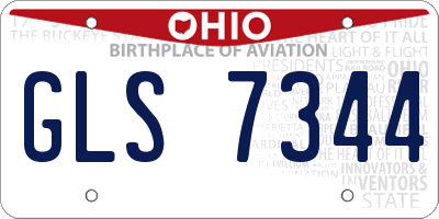 OH license plate GLS7344