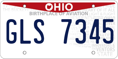 OH license plate GLS7345