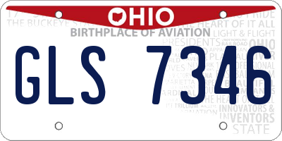 OH license plate GLS7346