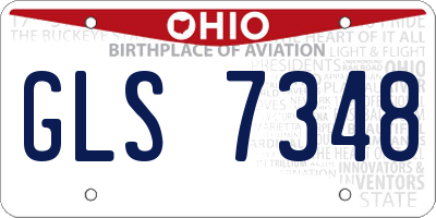 OH license plate GLS7348
