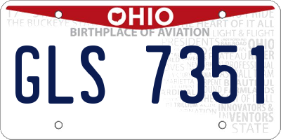 OH license plate GLS7351