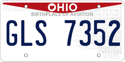 OH license plate GLS7352