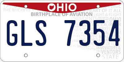 OH license plate GLS7354