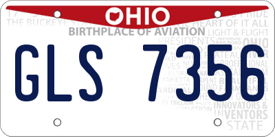 OH license plate GLS7356