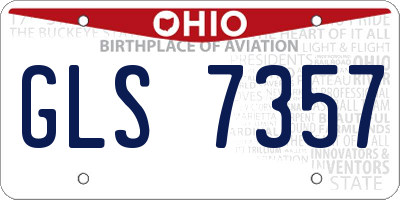 OH license plate GLS7357
