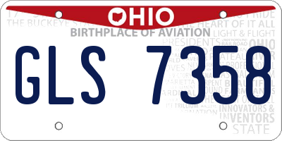 OH license plate GLS7358