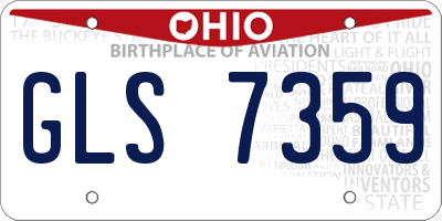 OH license plate GLS7359