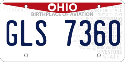 OH license plate GLS7360