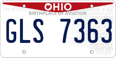 OH license plate GLS7363