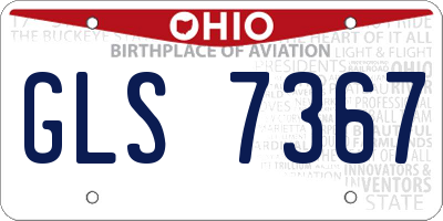 OH license plate GLS7367