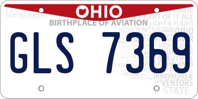 OH license plate GLS7369