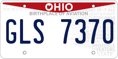 OH license plate GLS7370