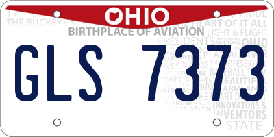 OH license plate GLS7373