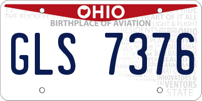 OH license plate GLS7376
