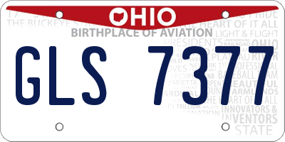 OH license plate GLS7377