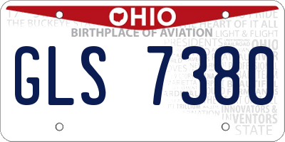 OH license plate GLS7380