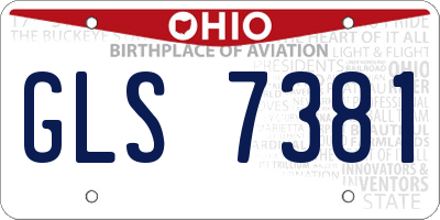 OH license plate GLS7381