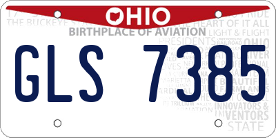 OH license plate GLS7385