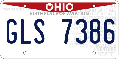 OH license plate GLS7386